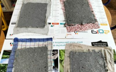 atelier de fabrication de papier recyclé